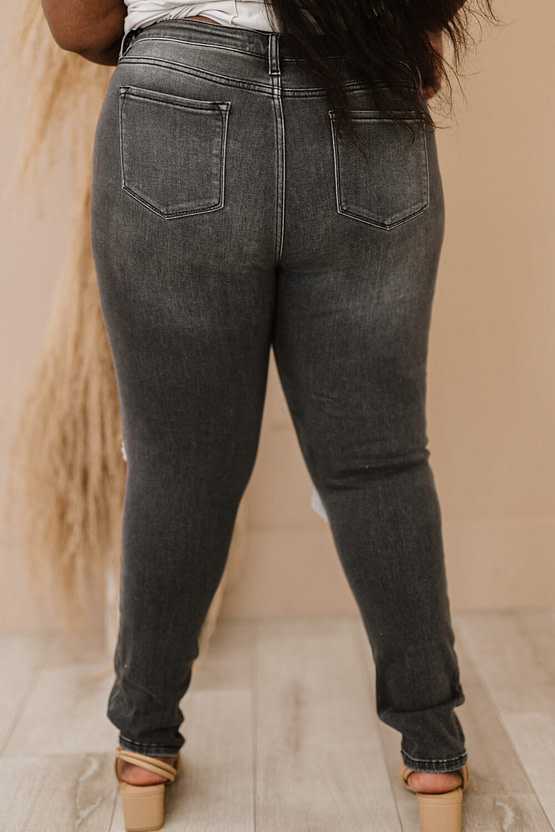 plus size kancan jeans light black (back)