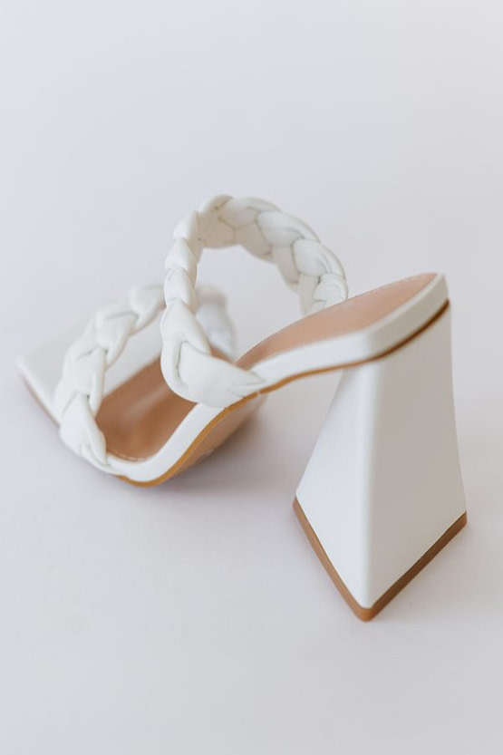 woven heels in white (side)