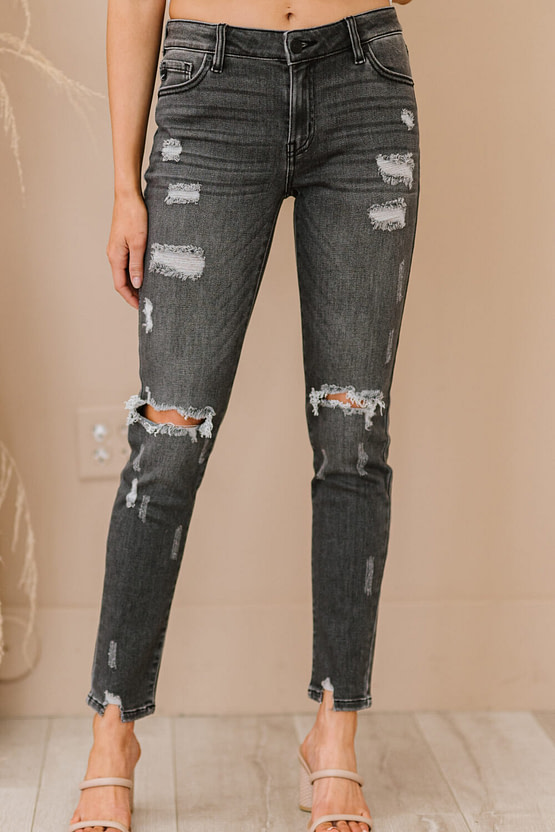 plus size kancan jeans (light black grey)